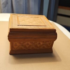 BAMBOO Woven Decorative Box - Brown